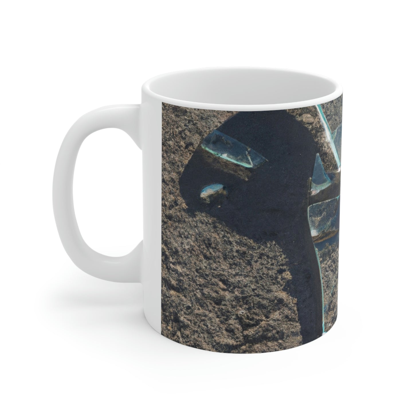 "Glimmer of Broken Glass" - The Alien Ceramic Mug 11 oz