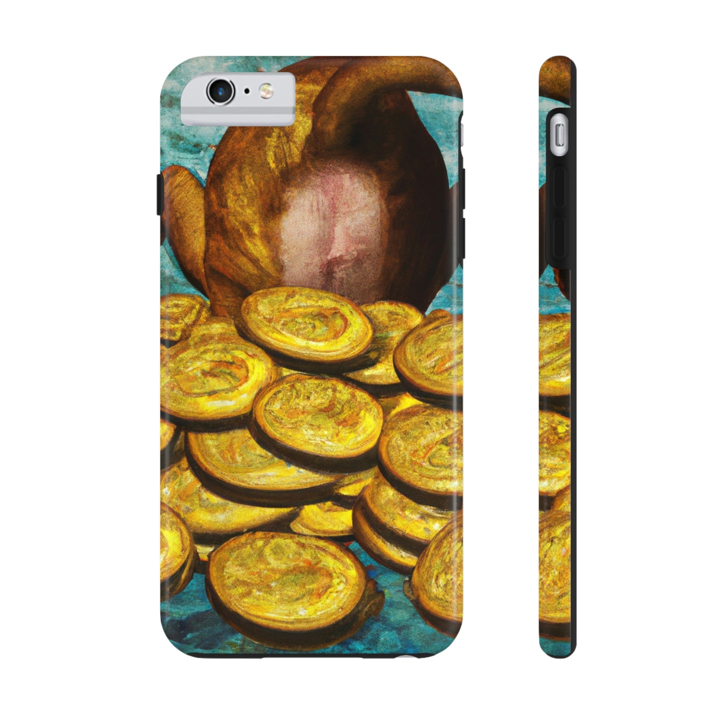 "Feline Fortune in a Foliage of Finances" - Die Alien Tough Phone Cases