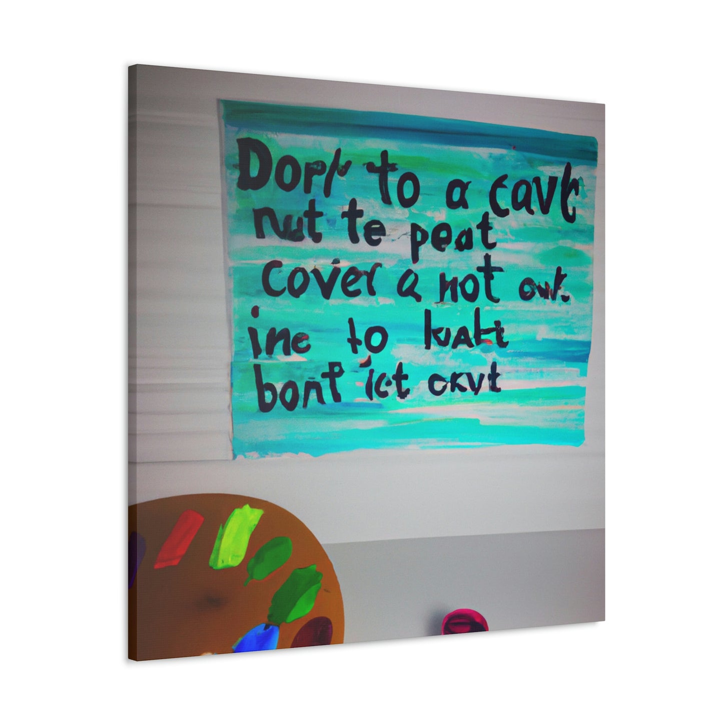 Paint the Words: An Artist's Quote Inspired Creation - Canvas