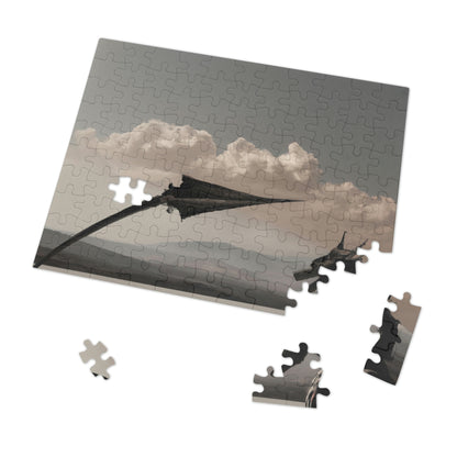 "A Warrior's Last Stand: The Battle Against the Metal Dragon" - The Alien Jigsaw Puzzle