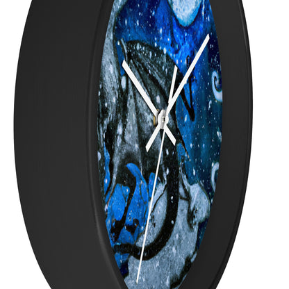 "Frosted Moonlight Dragon" - The Alien Wall Clock