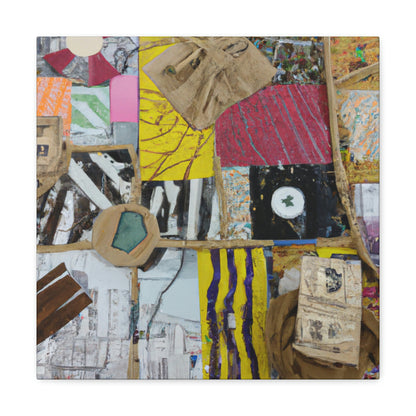 "Urban and Rural Intersections: A Mixed-Media Exploration" - Canvas