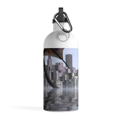 "Ascending the Deluge: A Dragon's Soaring Journey." - The Alien Stainless Steel Water Bottle