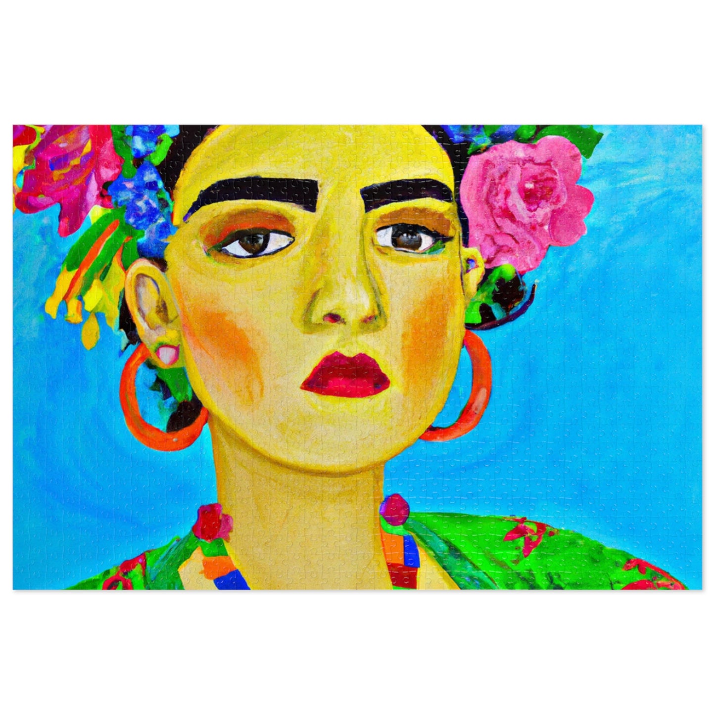 "Fierce and Free: A Frida Kahlo-Inspired Tribute to Mexican Women" - The Alien Jigsaw Puzzle