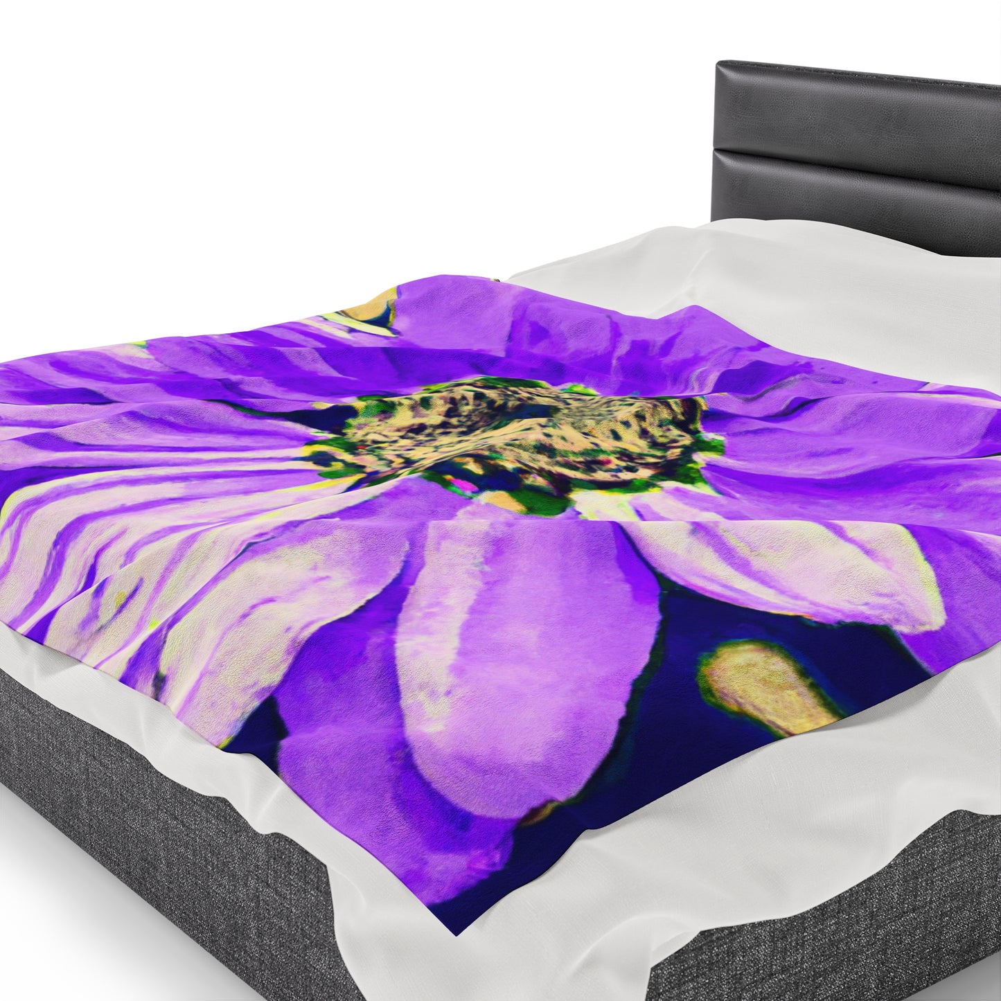 Purple Petals Popping: Create an Eye-Catching Daisy-Rose Fusion - The Alien Velveteen Plush Blanket