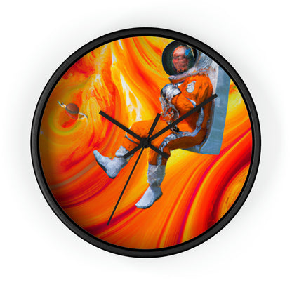 "Journeying in the Burning Orange Galaxy" - The Alien Wall Clock