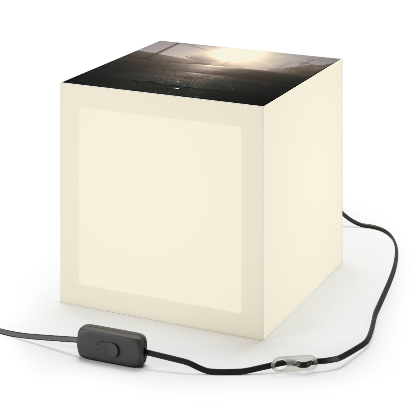 "A Gleaming Dawn in a Misty City". - The Alien Light Cube Lamp