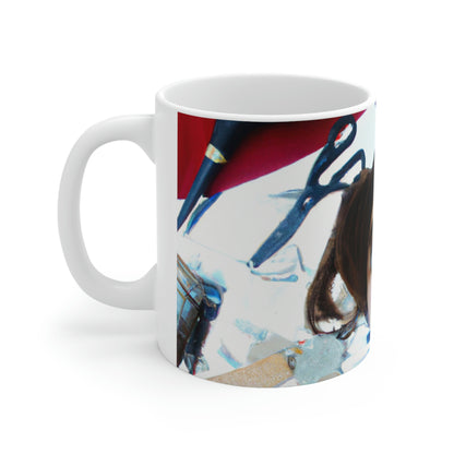 "Found Objects Self-Portrait" - The Alien Ceramic Mug 11 oz