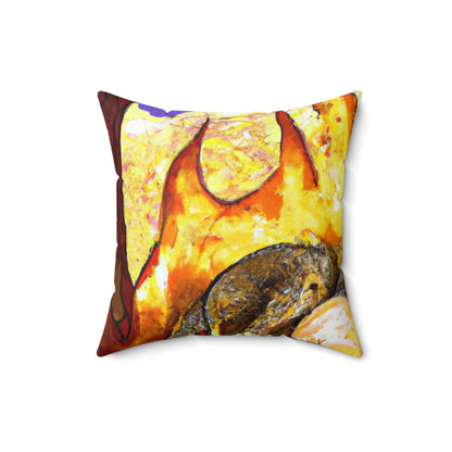 "A Slumbering Dragon in an Infernal Embrace" - The Alien Square Pillow