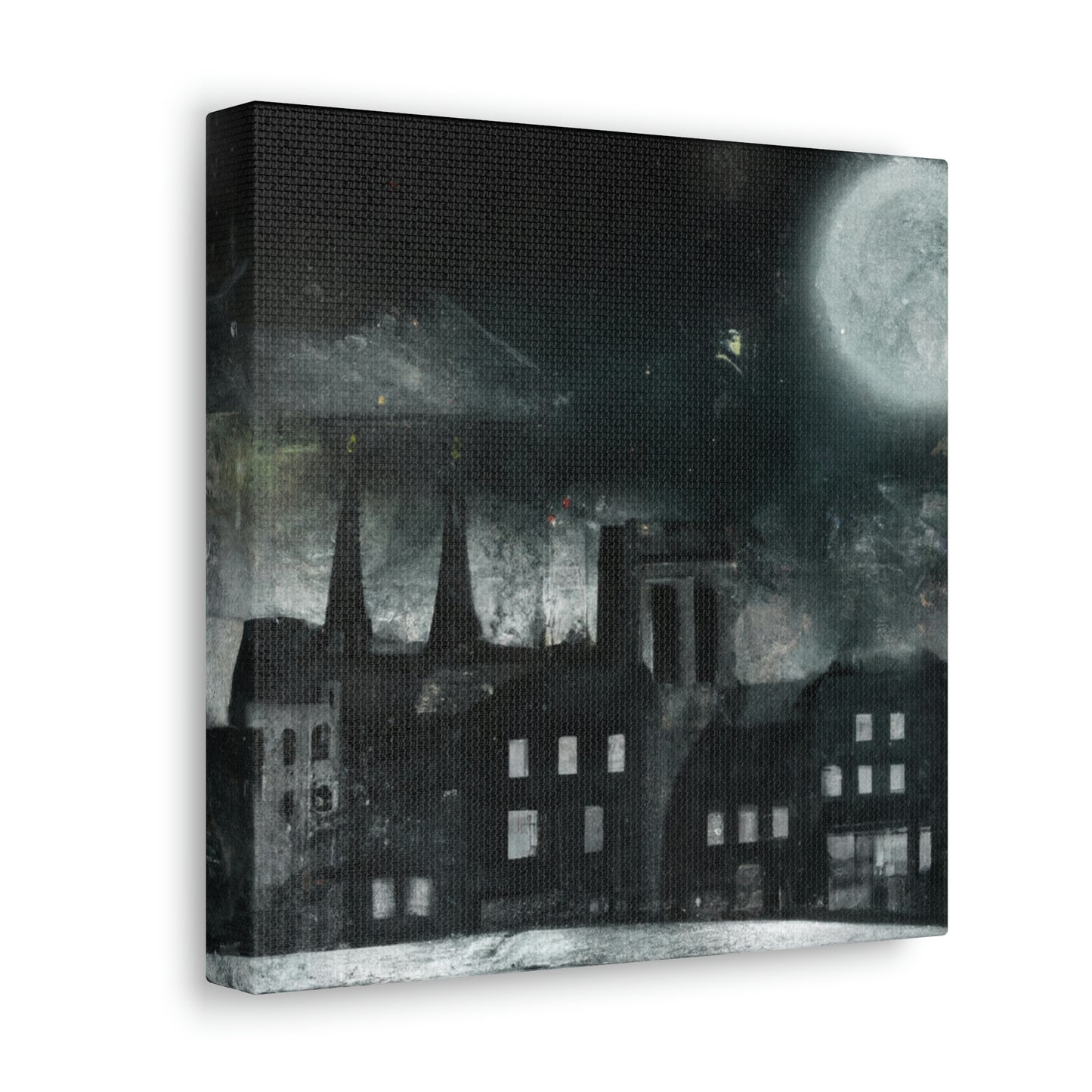 "Luminous Nocturne: A City Lit By Moonlight" - The Alien Canva