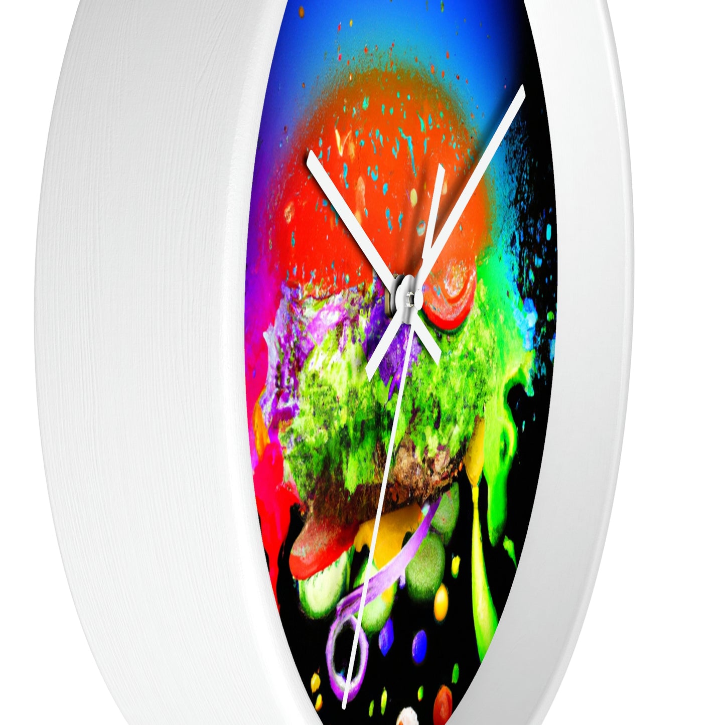 "Burger Rainbow" - The Alien Wall Clock