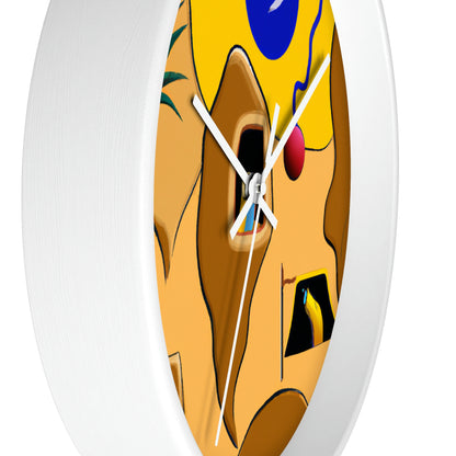 "Desert Mirage: The Forgotten Oasis" - The Alien Wall Clock