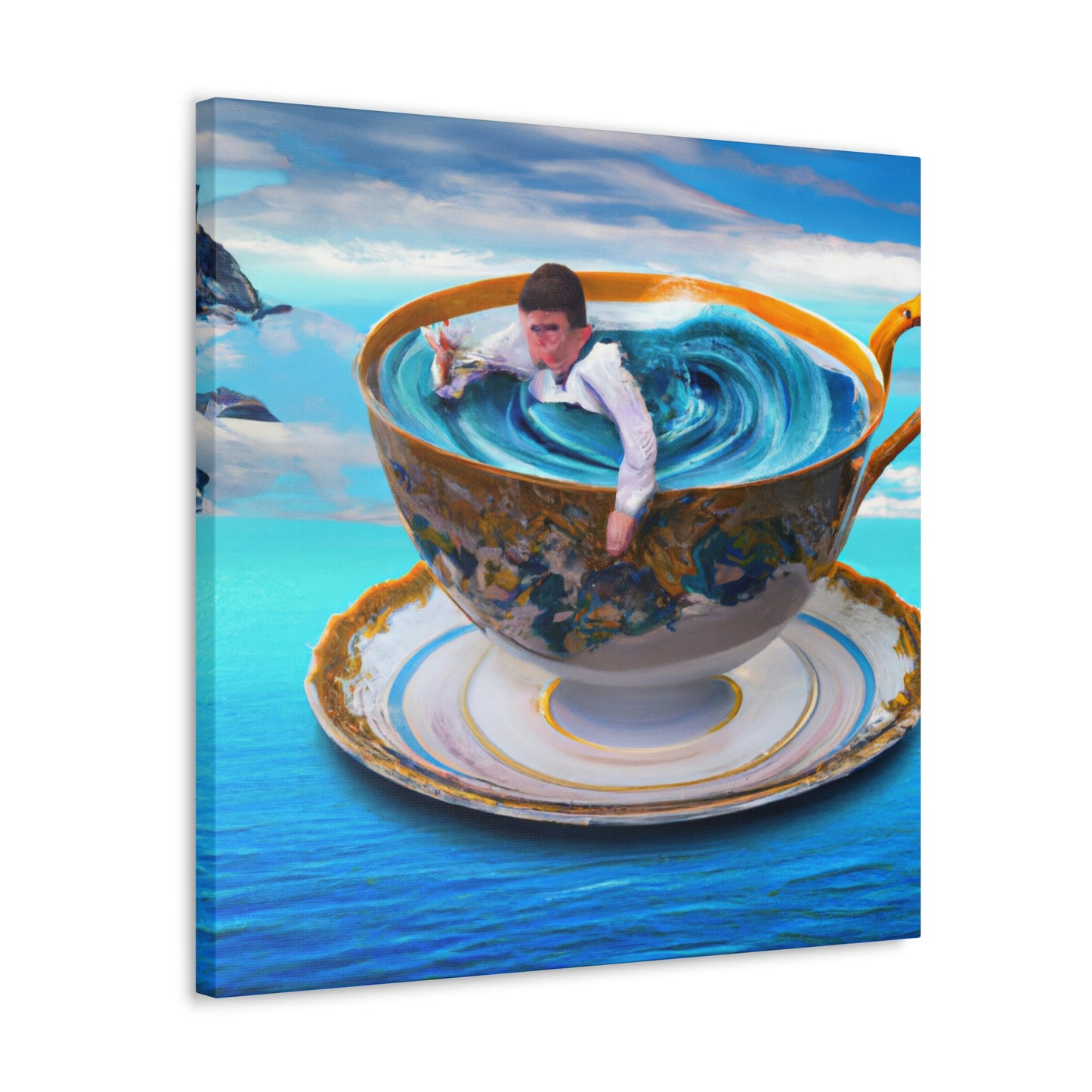 "Adrift in a China Cup: The Story of a Lost Child's Oceanic Adventure" - The Alien Canva