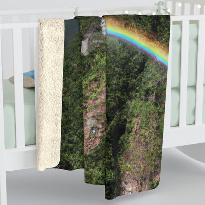 The Rainbow Gateway - The Alien Sherpa Fleece Blanket