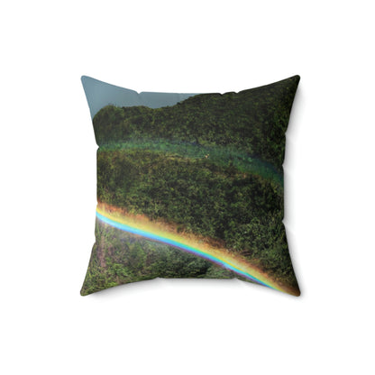 The Rainbow Gateway - The Alien Square Pillow