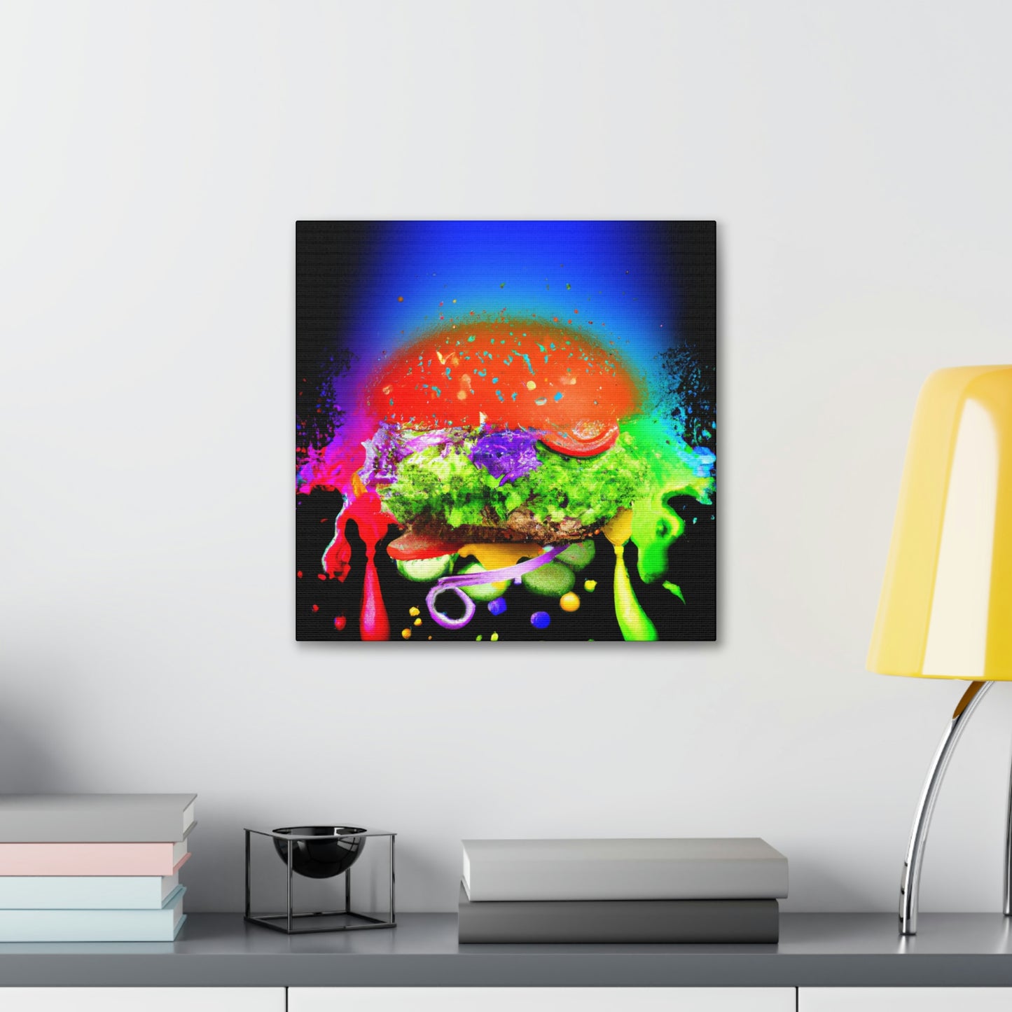 "Burger Rainbow" - Die Alien-Canva