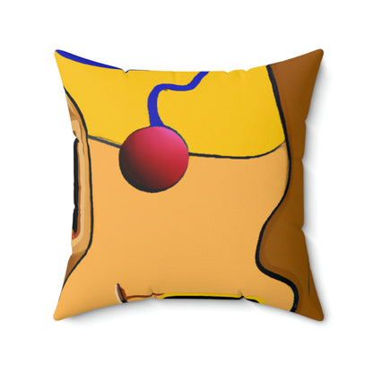 "Desert Mirage: The Forgotten Oasis" - The Alien Square Pillow