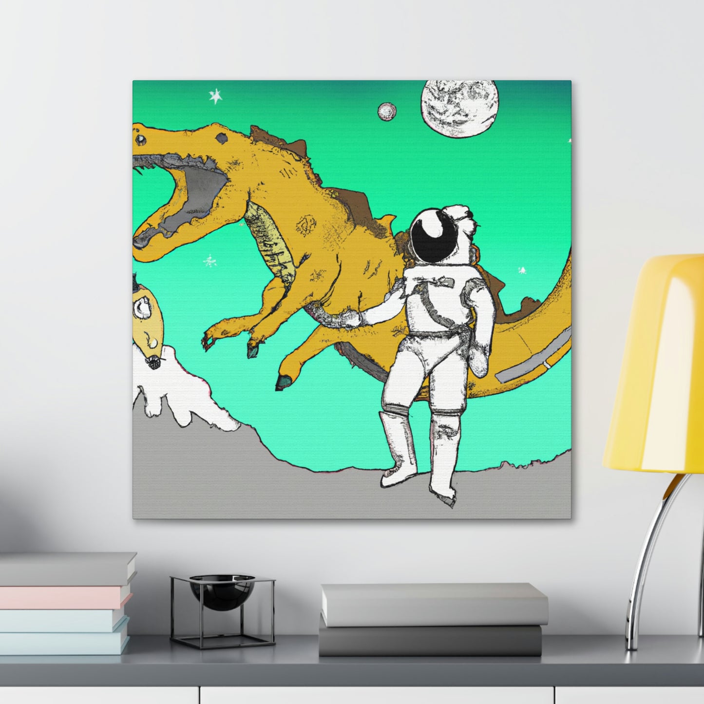 Dragons vs. Time Traveler - The Alien Canva