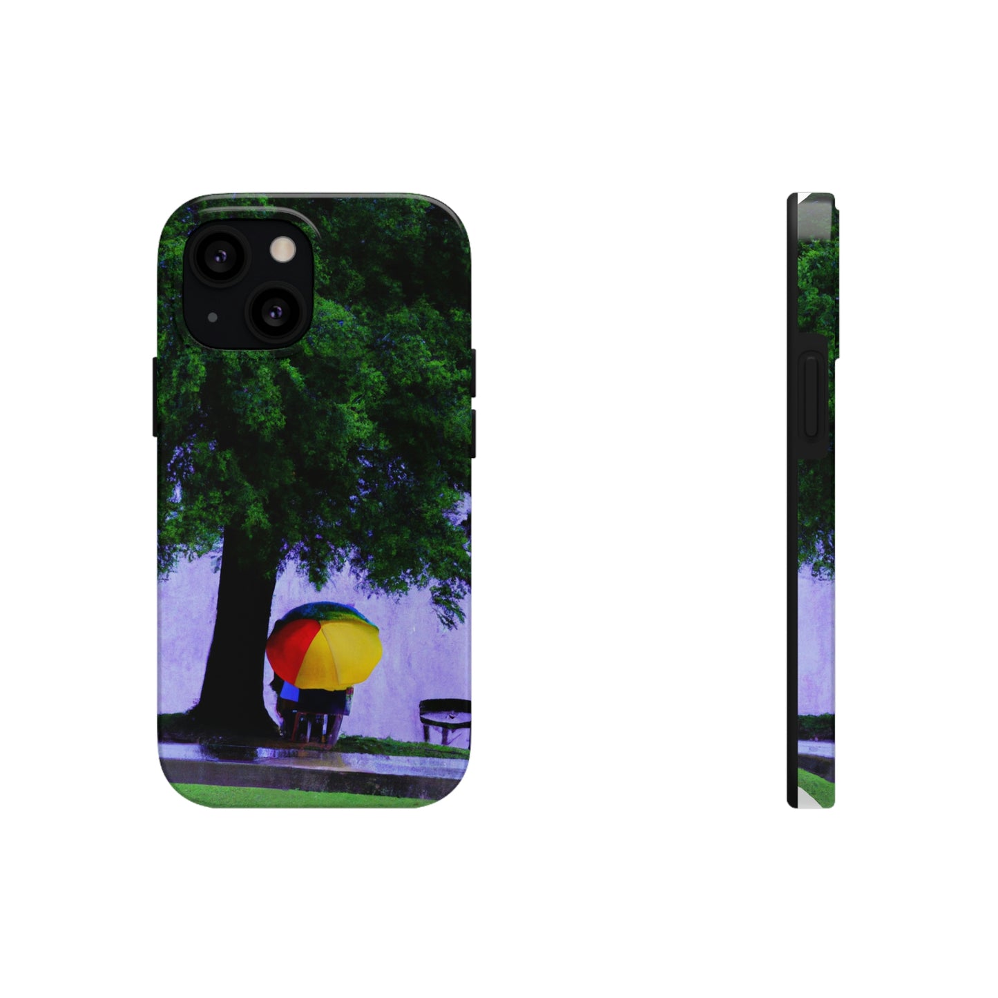 "Beneath the Rainy Sky." - The Alien Tough Phone Cases