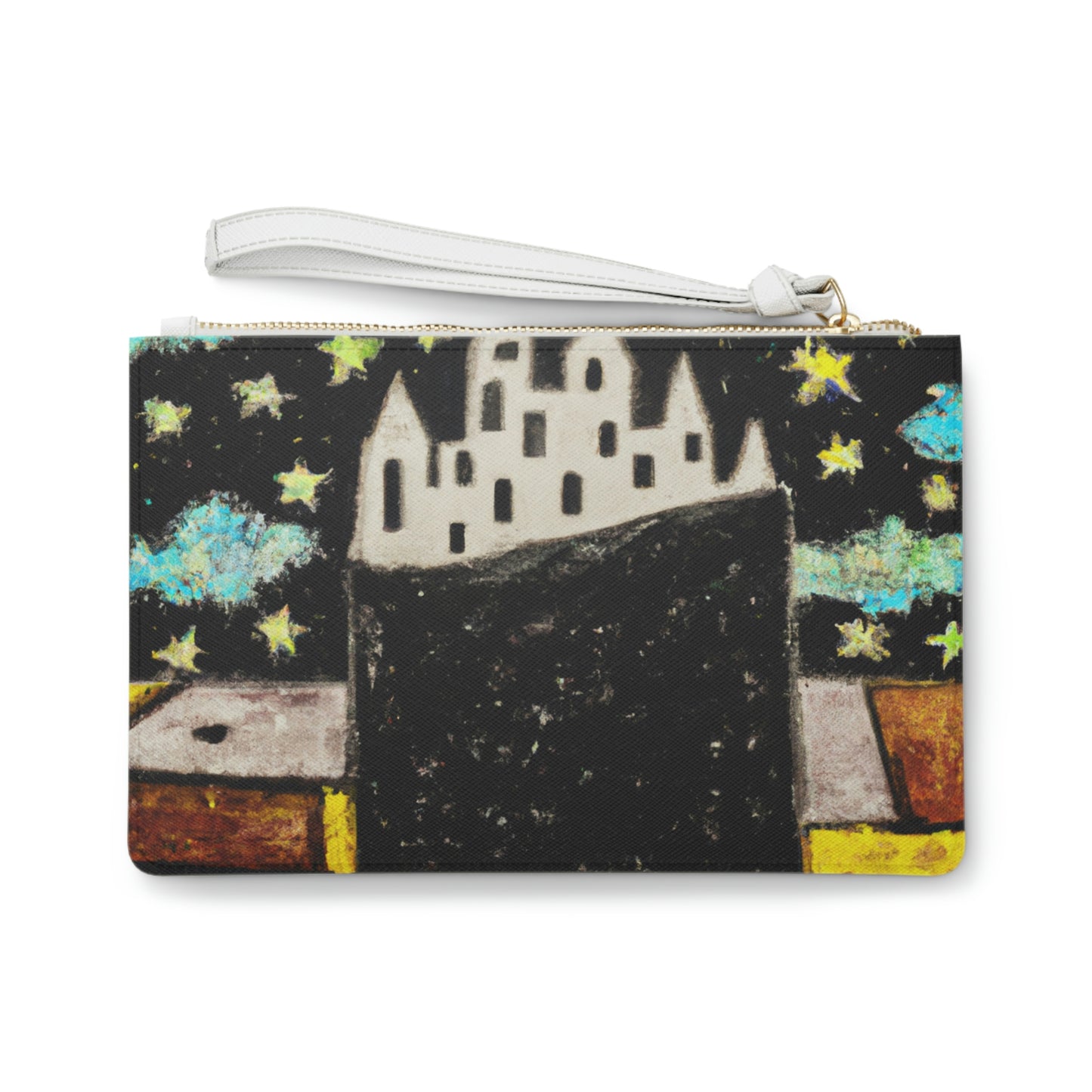 "Oasis cósmico: un viaje a una ciudad flotante en medio del mar de estrellas" - The Alien Clutch Bag