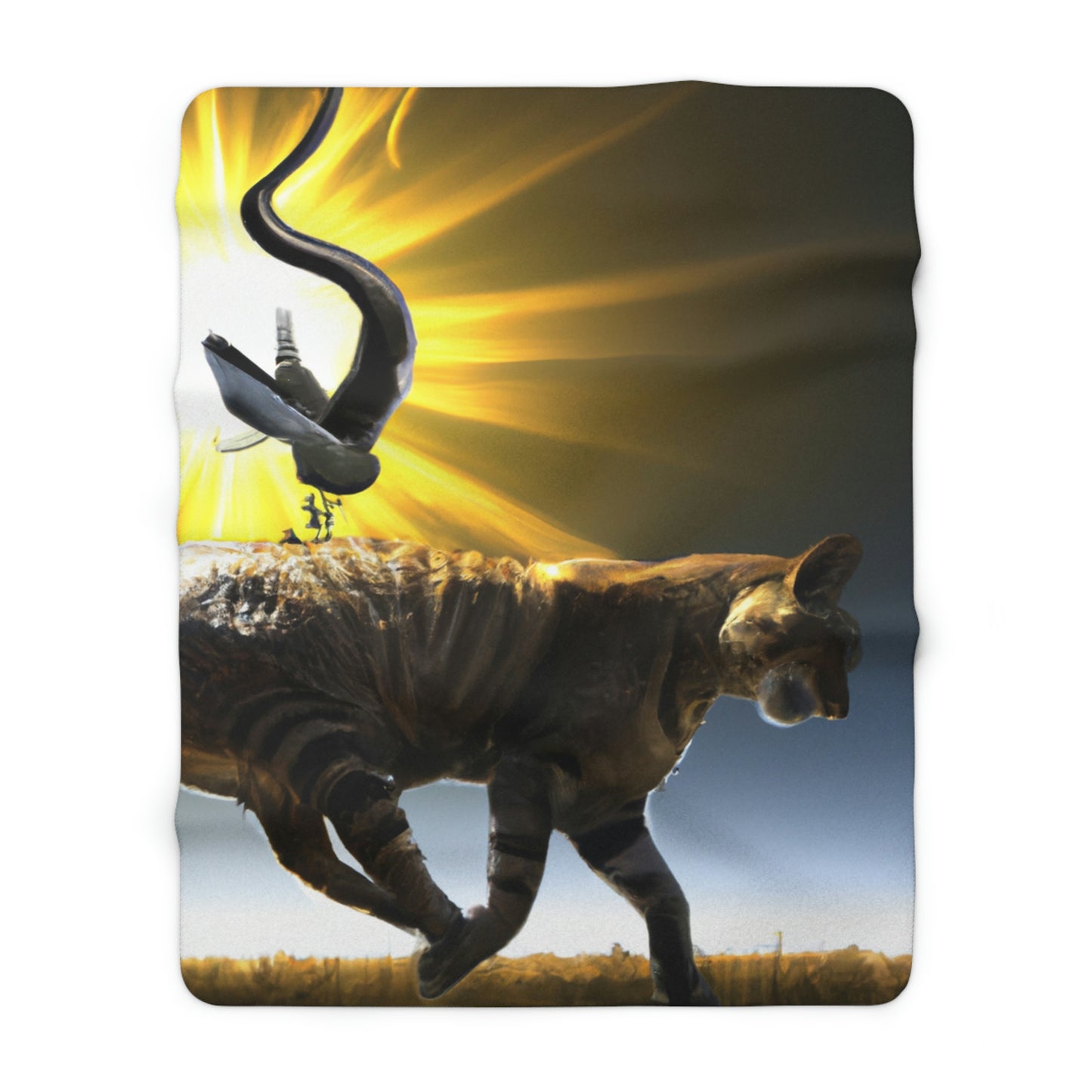 "A Purrfect Sunbeam Moment" - The Alien Sherpa Fleece Blanket