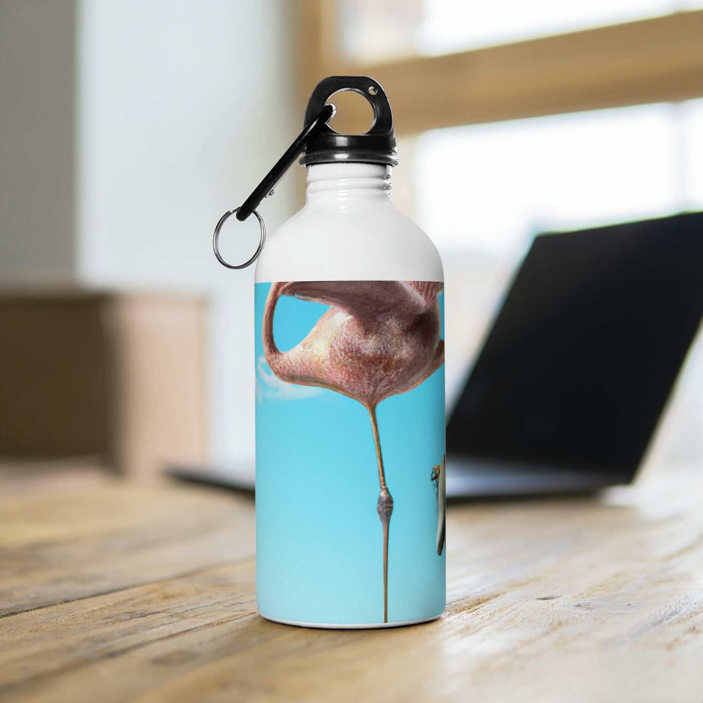 "Flamingo-Schlittschuhe!" - Die Alien-Edelstahl-Wasserflasche