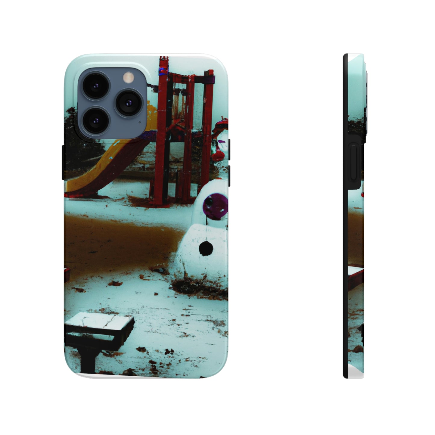 "Melancholy Snowman in a Silent Playground" - The Alien Tough Phone Cases