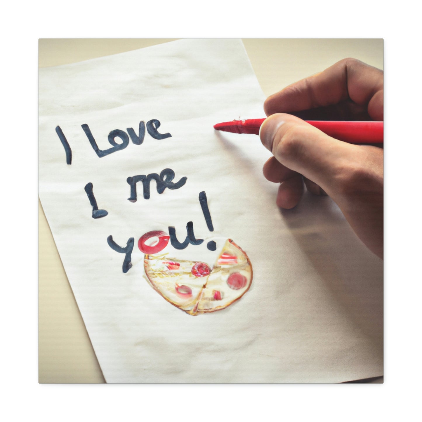 "Una carta de amor amante de la pizza" - The Alien Canva