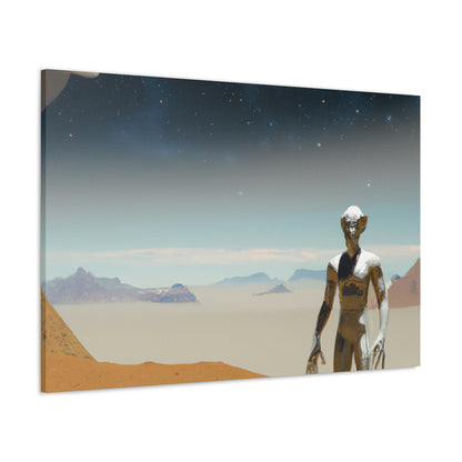 "Auf der Suche nach einem neuen Zuhause: Die Reise des einsamen Aliens" - The Alien Canva