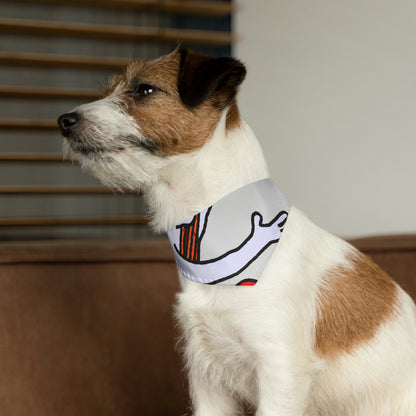 "A Blind Monk's Gentle Embrace of a Lost Dragonling" - The Alien Pet Bandana Collar