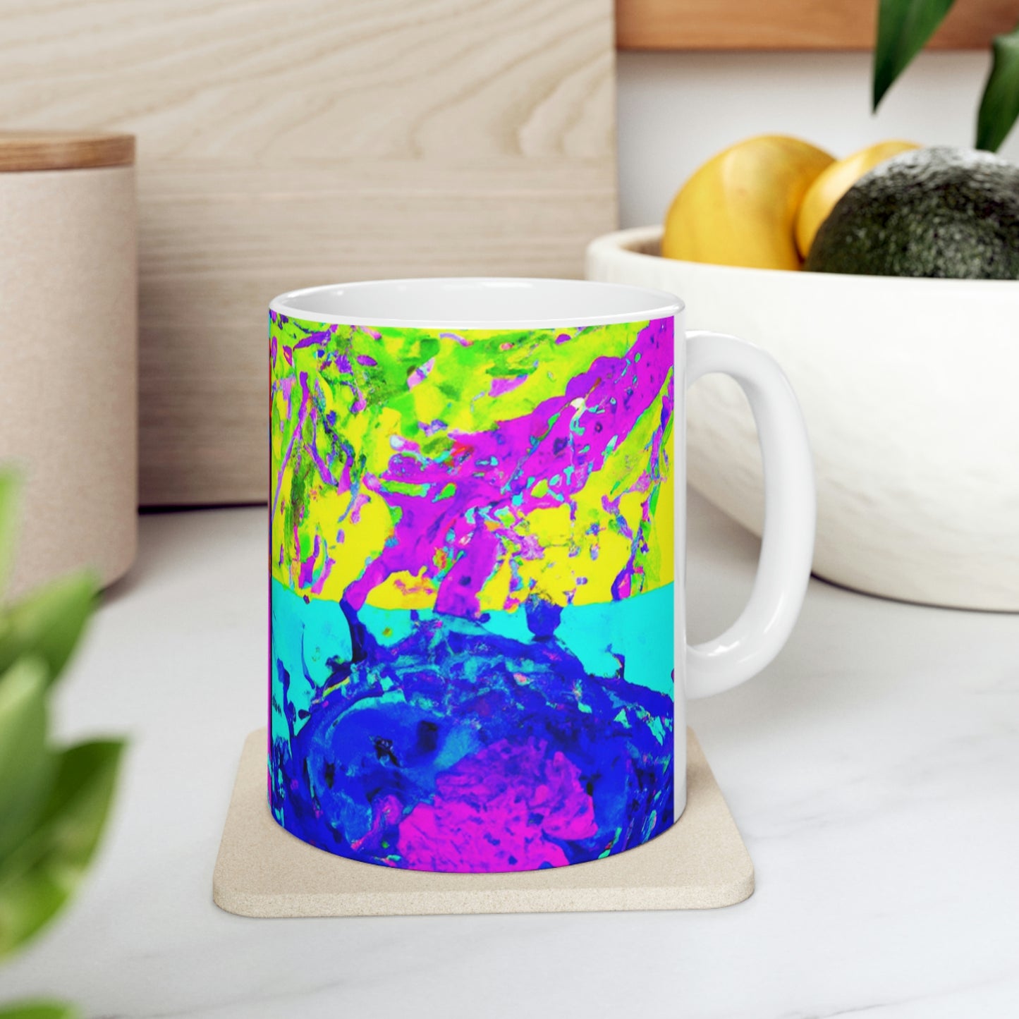 "A Rainbow of Feathered Friends" - Taza de cerámica The Alien 11 oz