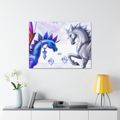 "The Crystal War: Dragon vs Pegasus" - The Alien Canva