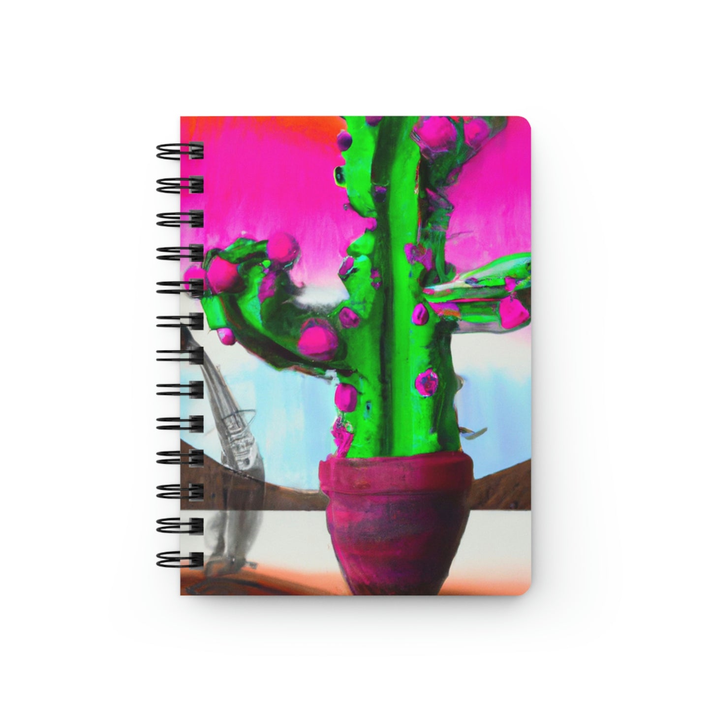 "An Awkward Caffeinated Moment: The Tale of a Bot and a Cactus" - The Alien Spiral Bound Journal