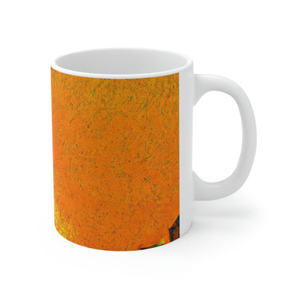 "Illuminated by the Setting Sun: Enthüllung einer verborgenen Stadt" - The Alien Ceramic Mug 11 oz