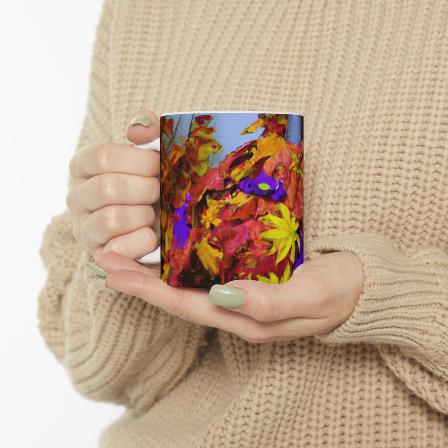 "Autumn Scarecrow Blues" - The Alien Ceramic Mug 11 oz