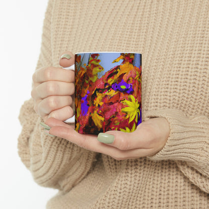 "Autumn Scarecrow Blues" - The Alien Ceramic Mug 11 oz