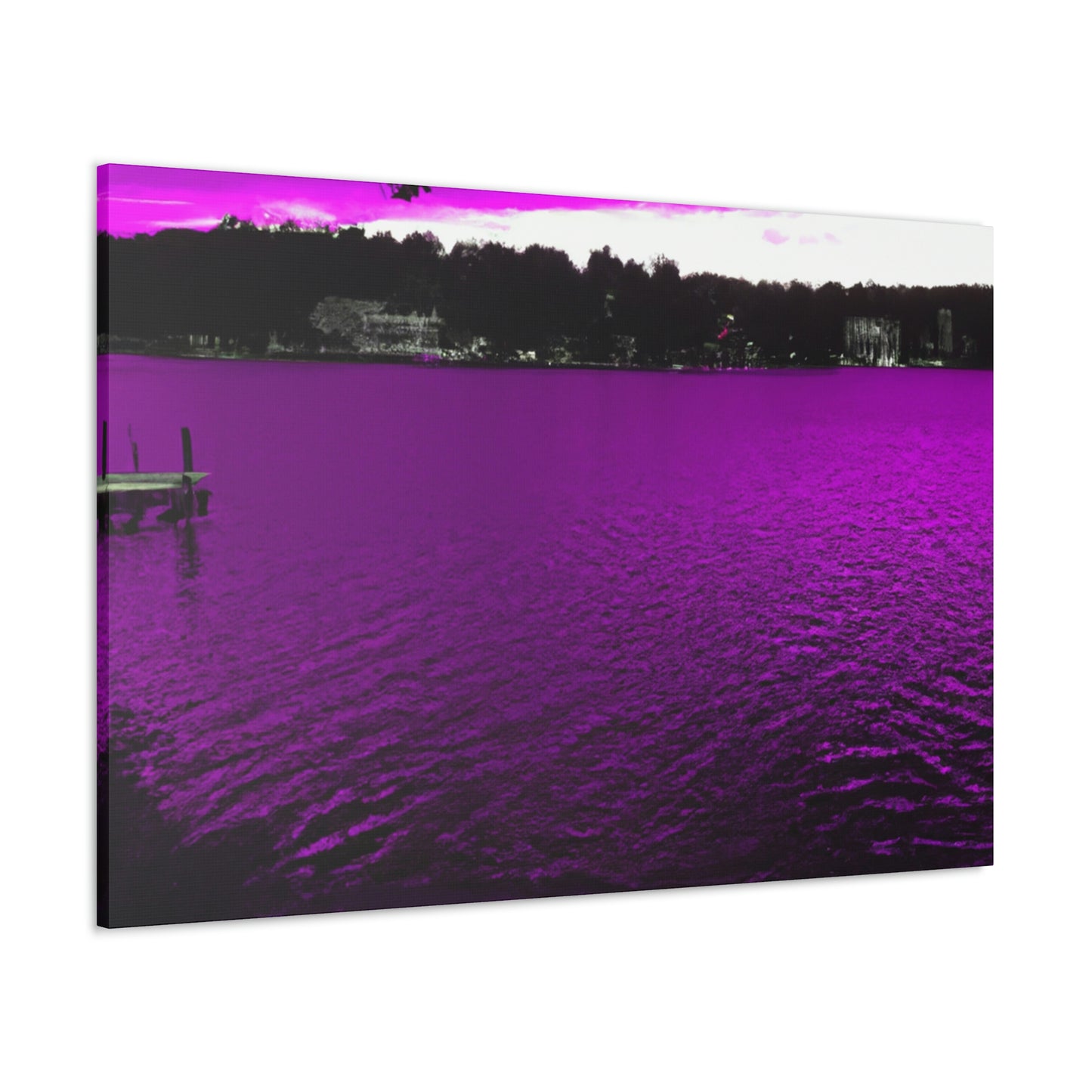 "The Neon Purple Lakefront" - The Alien Canva