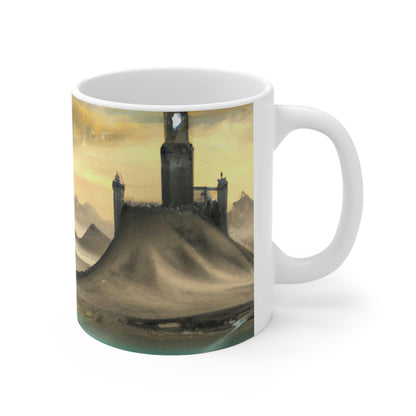 The Knight and the Dragon's Throne - The Alien Taza de cerámica 11 oz