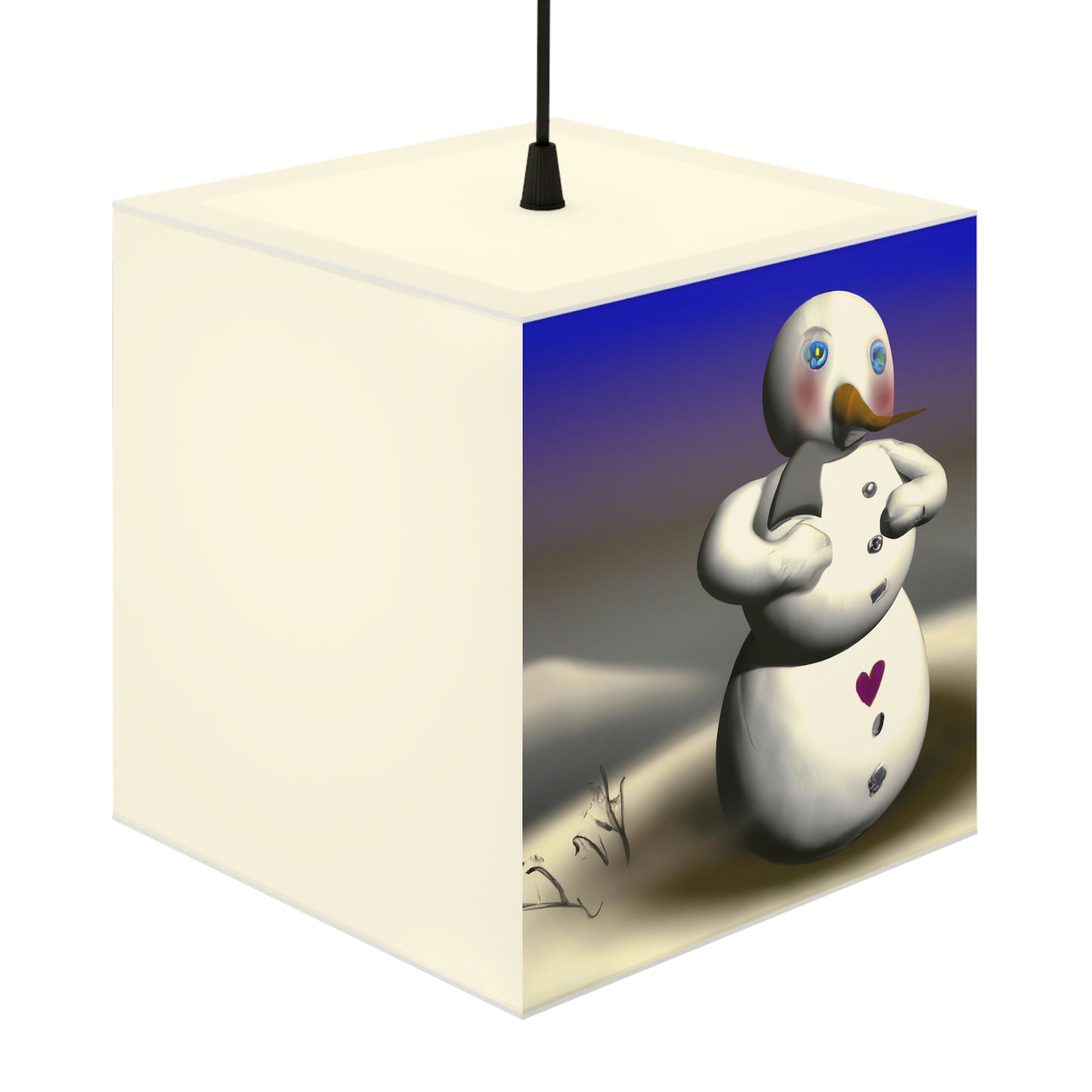 "Chilly But Hopeful: The Snowman's Quest For A Hug" - Die Alien Light Cube Lampe