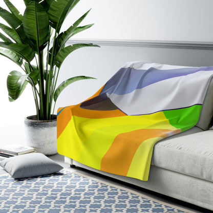 "A Flight of Color" - The Alien Sherpa Fleece Blanket