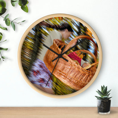 "Autumn Picnic in the Forest" - The Alien Wall Clock