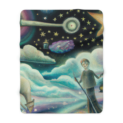 "A Sea of Diamonds in the Night" - The Alien Sherpa Fleece Blanket