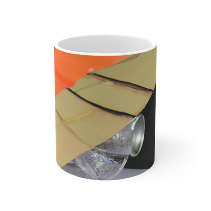 "Building a Better Flyer: Crafting a Recycled Flying Machine" - The Alien Ceramic Mug 11 oz