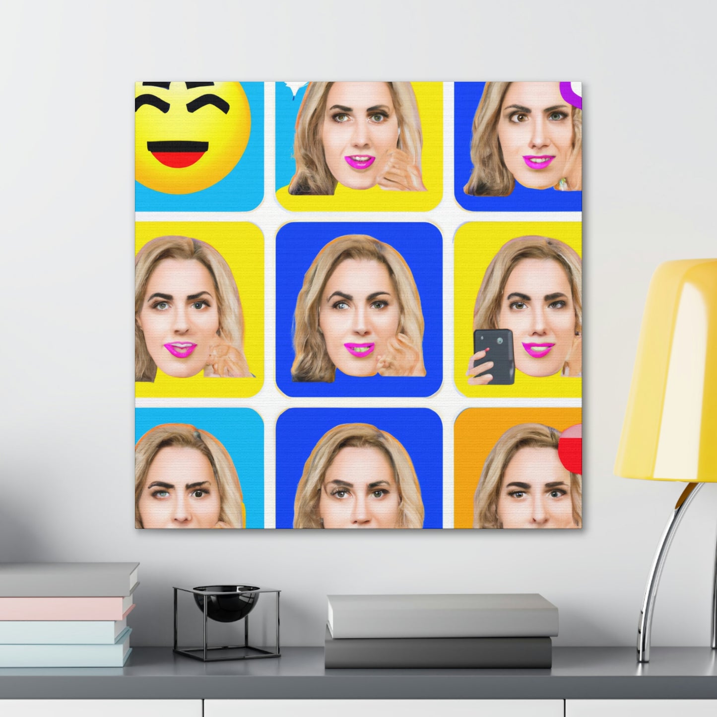 "Emoji-zing a una celebridad: un retrato de arte pop" - The Alien Canva