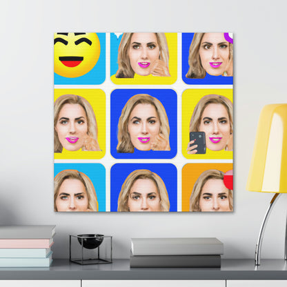 „Eine Berühmtheit mit einem Emoji versehen: Ein Pop-Art-Porträt“ – The Alien Canva