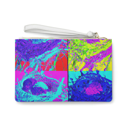 "Ein Regenbogen aus gefiederten Freunden" - Die Alien Clutch Bag