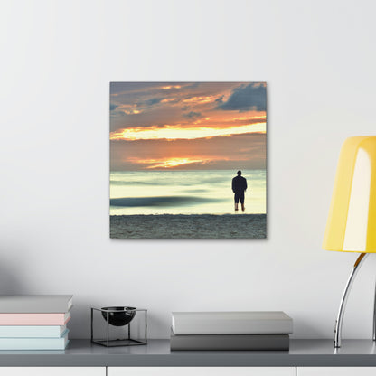 Sunset Solitude Art by [Artist Name] - Canvas