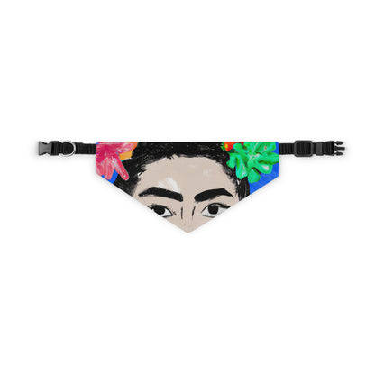 "Frida ardiente: pintando un ícono mexicano con una cultura colorida" - The Alien Pet Bandana Collar