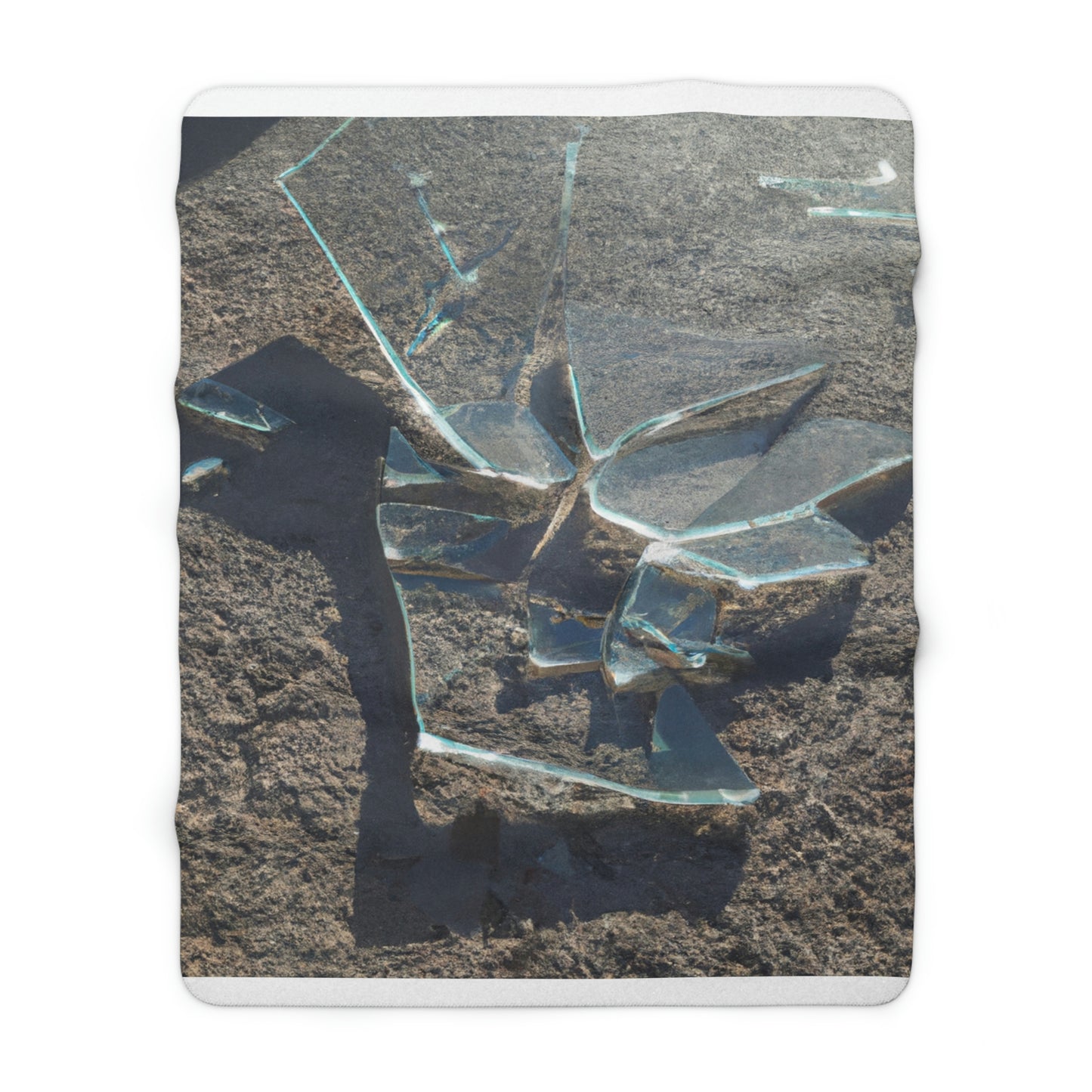 "Glimmer of Broken Glass" - The Alien Sherpa Fleece Blanket