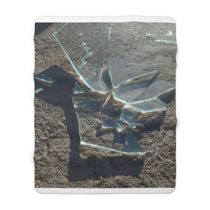 "Glimmer of Broken Glass" - The Alien Sherpa Fleece Blanket